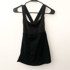 Lululemon Black Tank Criss Cross Strap w/Built-in Sports Bra